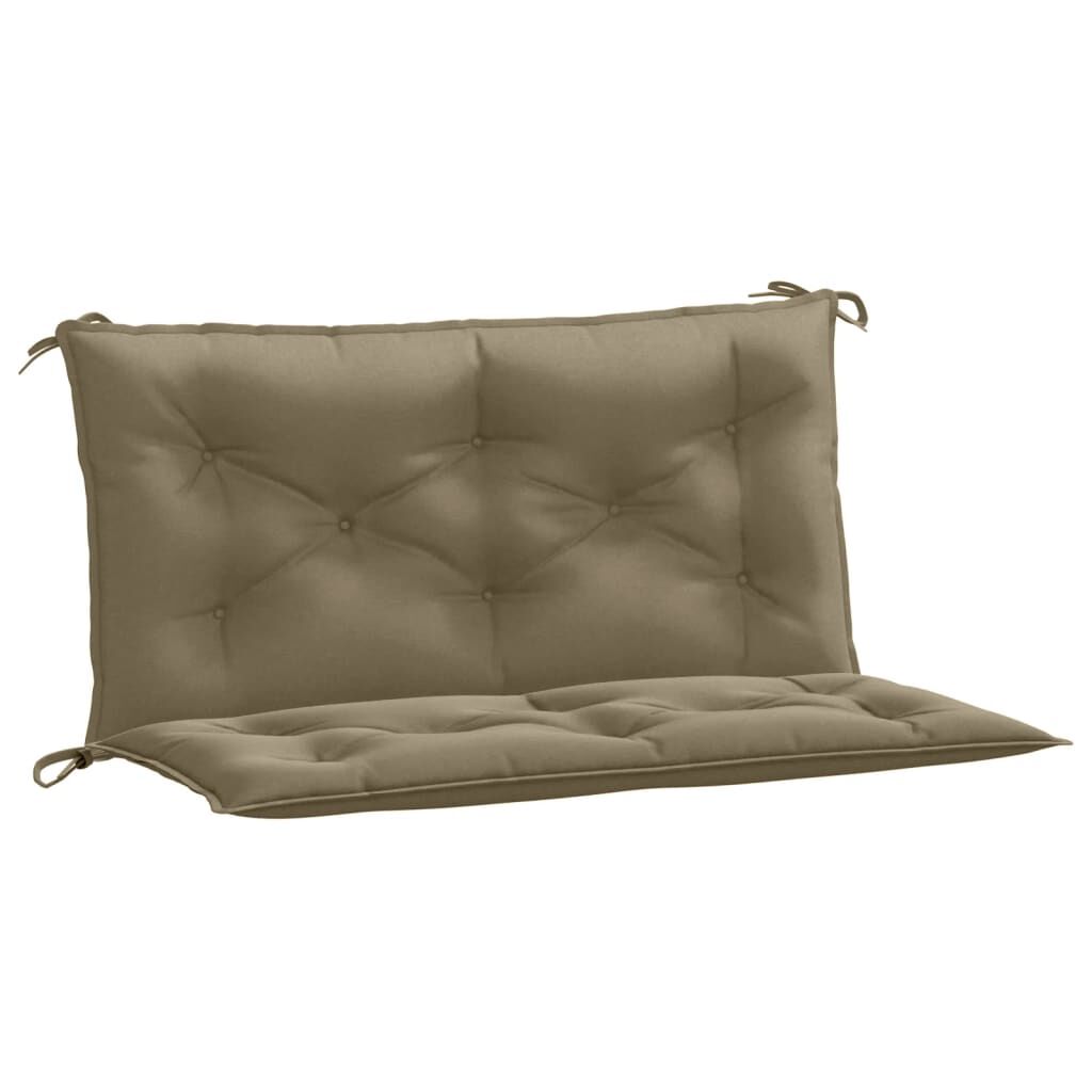 vidaXL Μαξιλάρια Πάγκου Κήπου 2 τεμ. Taupe Μελανζέ 100x50x7 εκ. Ύφ.