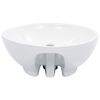 vidaXL Νιπτήρας με Οπή Υπερχείλισης Λευκός 46,5 x 18 εκ. Κεραμικός