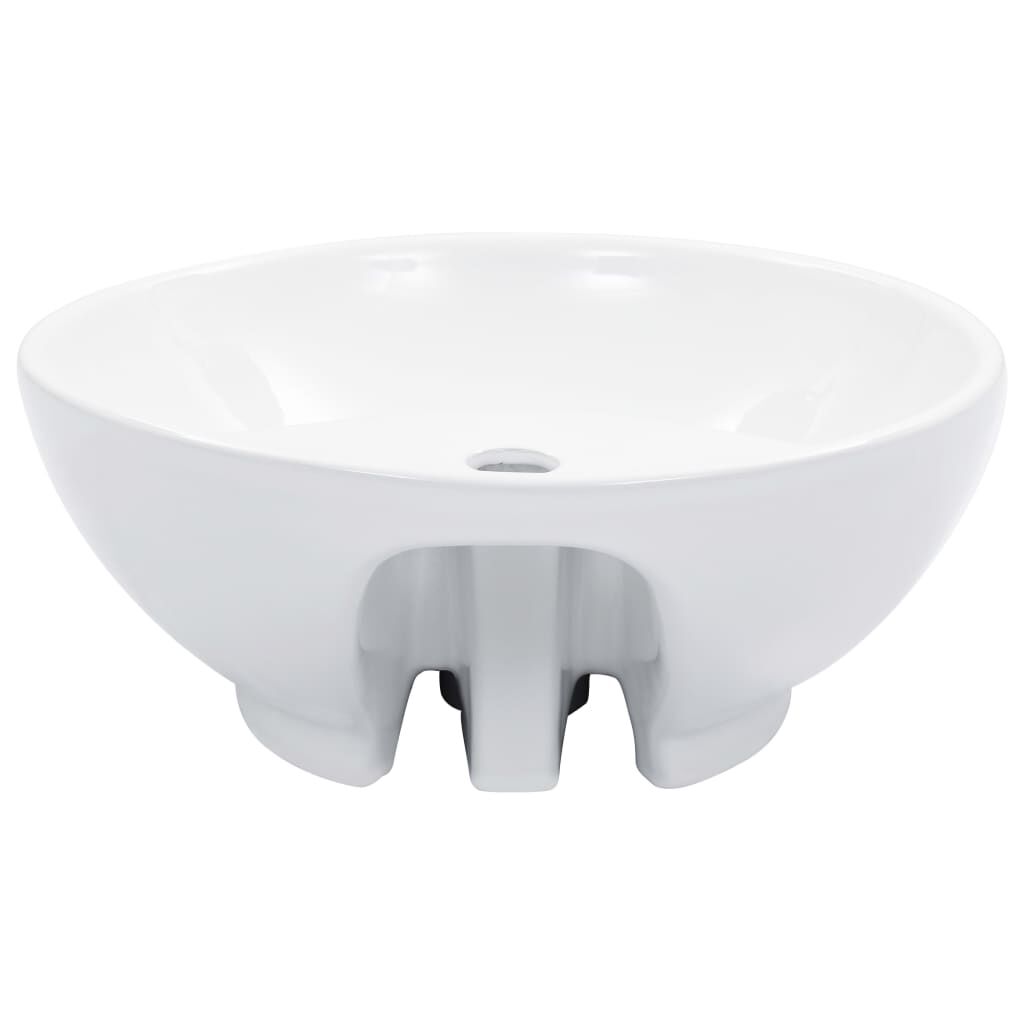 vidaXL Νιπτήρας με Οπή Υπερχείλισης Λευκός 46,5 x 18 εκ. Κεραμικός