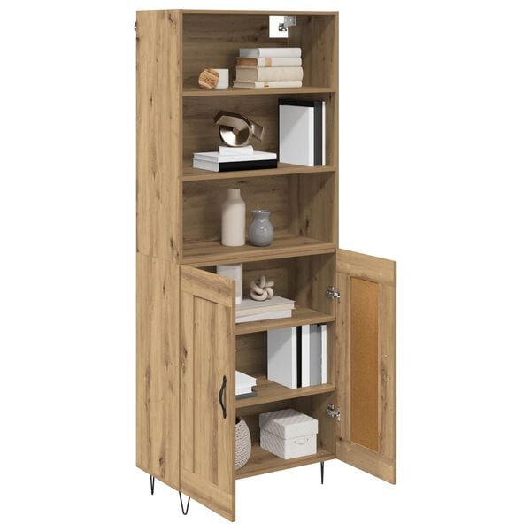 vidaXL Highboard 2 pcs Artisan Oak &Epsilon;&pi;&epsilon;&xi;&epsilon;&rho;&gamma;&alpha;&sigma;&mu;έ&nu;&omicron; &xi;ύ&lambda;&omicron;