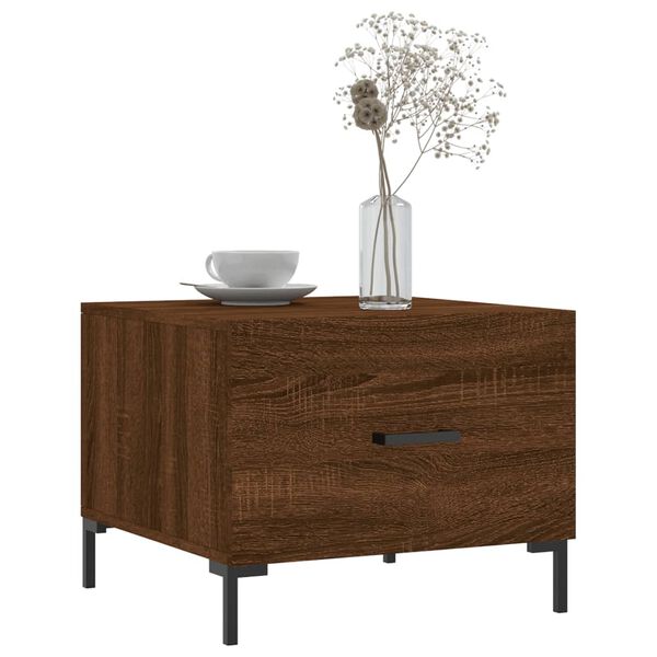 vidaXL Τραπεζάκια Σαλονιού 2 τεμ Brown Oak 50x50x40 εκ Επεξ. Ξύλο