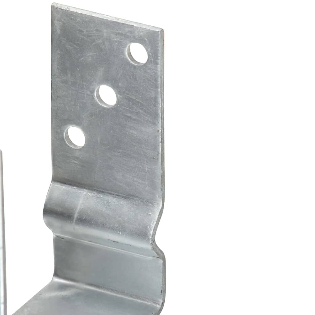 vidaXL Στηρίγματα Περίφραξης 6 τεμ. Ασημί 14x6x15 εκ. Γαλβαν. Ατσάλι