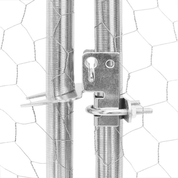 vidaXL Τρέξιμο για κοτόπουλα με οροφή 2,5x12x2,25 μ. από Γαλβ. Χάλυβα