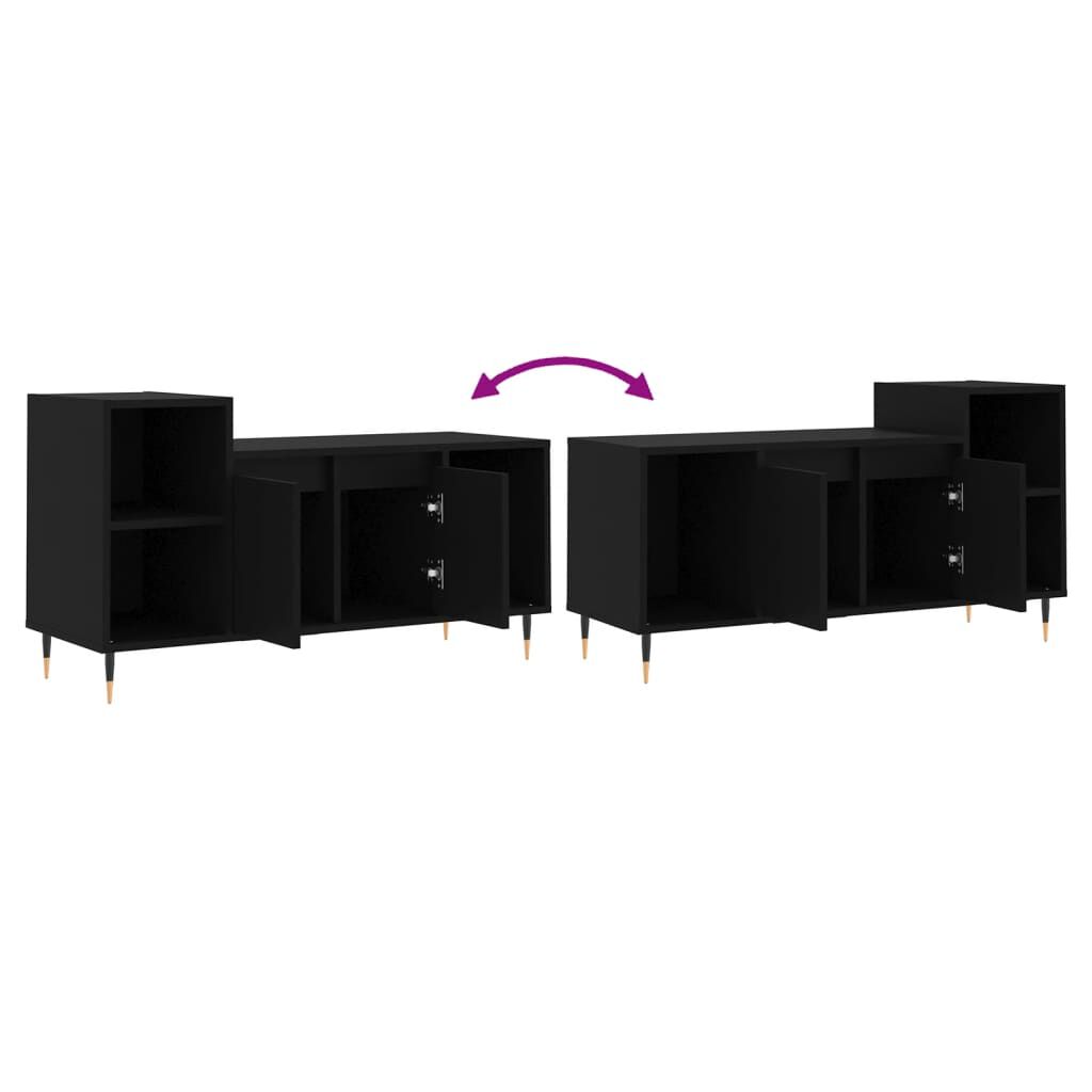 vidaXL Έπιπλο Τηλεόρασης Μαύρο 100x35x55 εκ. Επεξ. Επεξεργασμένο Ξύλο