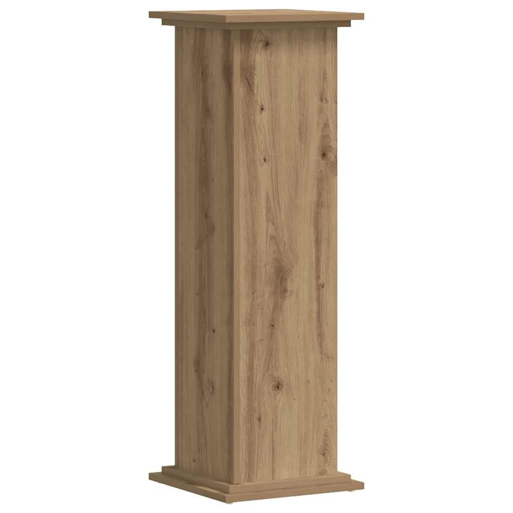 vidaXL Βάσεις Φυτών Αρτισιανή Δρυς 33x33x100 εκ. Επεξ. Ξύλο