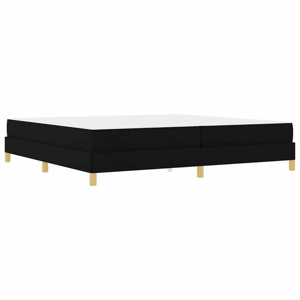 vidaXL Κρεβάτι με ελατήρια Μαύρο, Καφέ 200 x 200 cm