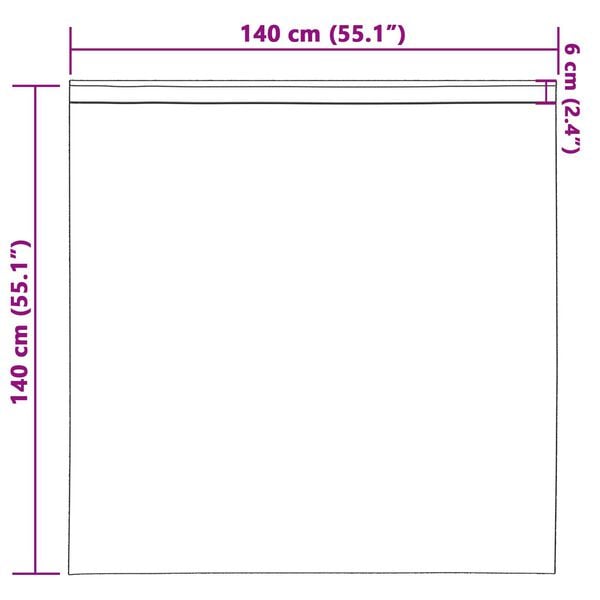 vidaXL Κουρτίνες 2 pcs Ανοιχτό Γκρι 140 x 140 cm Πολυεστέρας