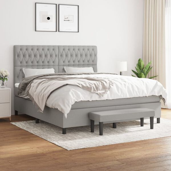 vidaXL &Kappa;&rho;&epsilon;&beta;ά&tau;&iota; Boxspring &mu;&epsilon; &Sigma;&tau;&rho;ώ&mu;&alpha; &Alpha;&nu;&omicron;&iota;&chi;&tau;ό &Gamma;&kappa;&rho;&iota; 180x200 &epsilon;&kappa;. &Upsilon;&phi;&alpha;&sigma;&mu;ά&tau;&iota;&nu;&omicron;