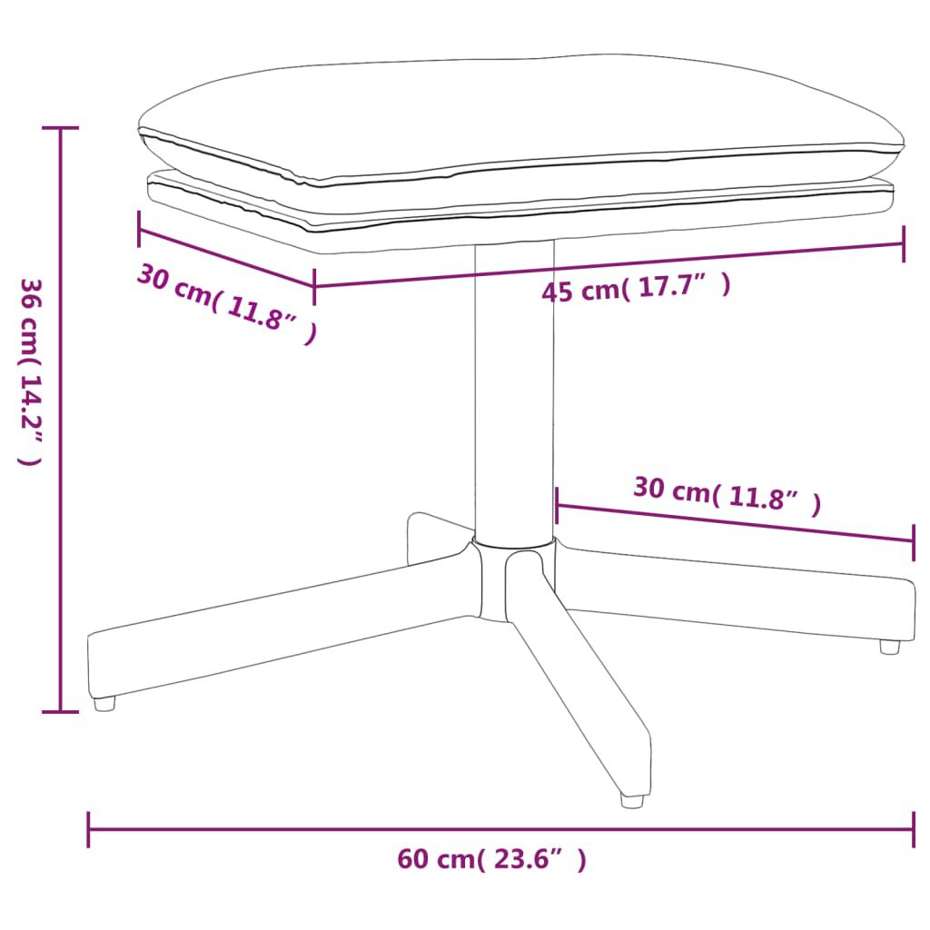 vidaXL Υποπόδιο Μουσταρδί 60x60x36 εκ. Βελούδινο