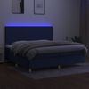 vidaXL &Kappa;&rho;&epsilon;&beta;ά&tau;&iota; Boxspring &mu;&epsilon; &Sigma;&tau;&rho;ώ&mu;&alpha; & LED &Mu;&pi;&lambda;&epsilon; 200x200 &epsilon;&kappa;. &Upsilon;&phi;&alpha;&sigma;&mu;ά&tau;&iota;&nu;&omicron;