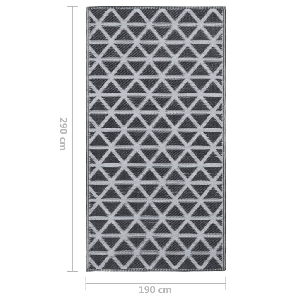 vidaXL Χαλί εξωτερικού χώρου ARAKIL Μαύρο 190x290 cm PP