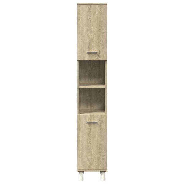 vidaXL Ντουλάπι Μπάνιου Sonoma Δρυς 30,5x30x179 εκ. από Επεξεργ. Ξύλο