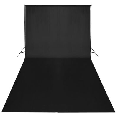 vidaXL Φωτογραφικό Φόντο Μαύρο 600 x 300 εκ. από Βαμβάκι