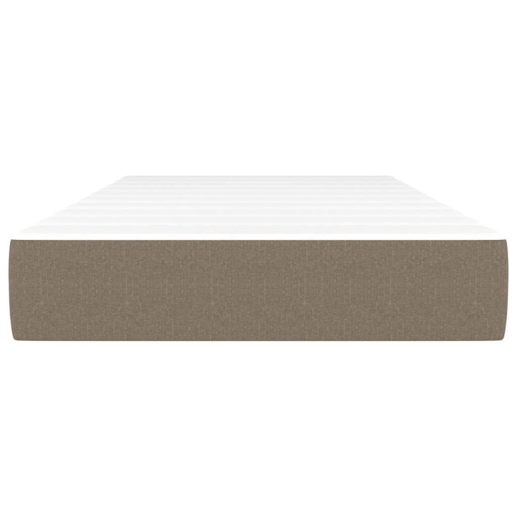 vidaXL Στρώμα με Pocket Springs Taupe 100x200x20 εκ. Υφασμάτινο