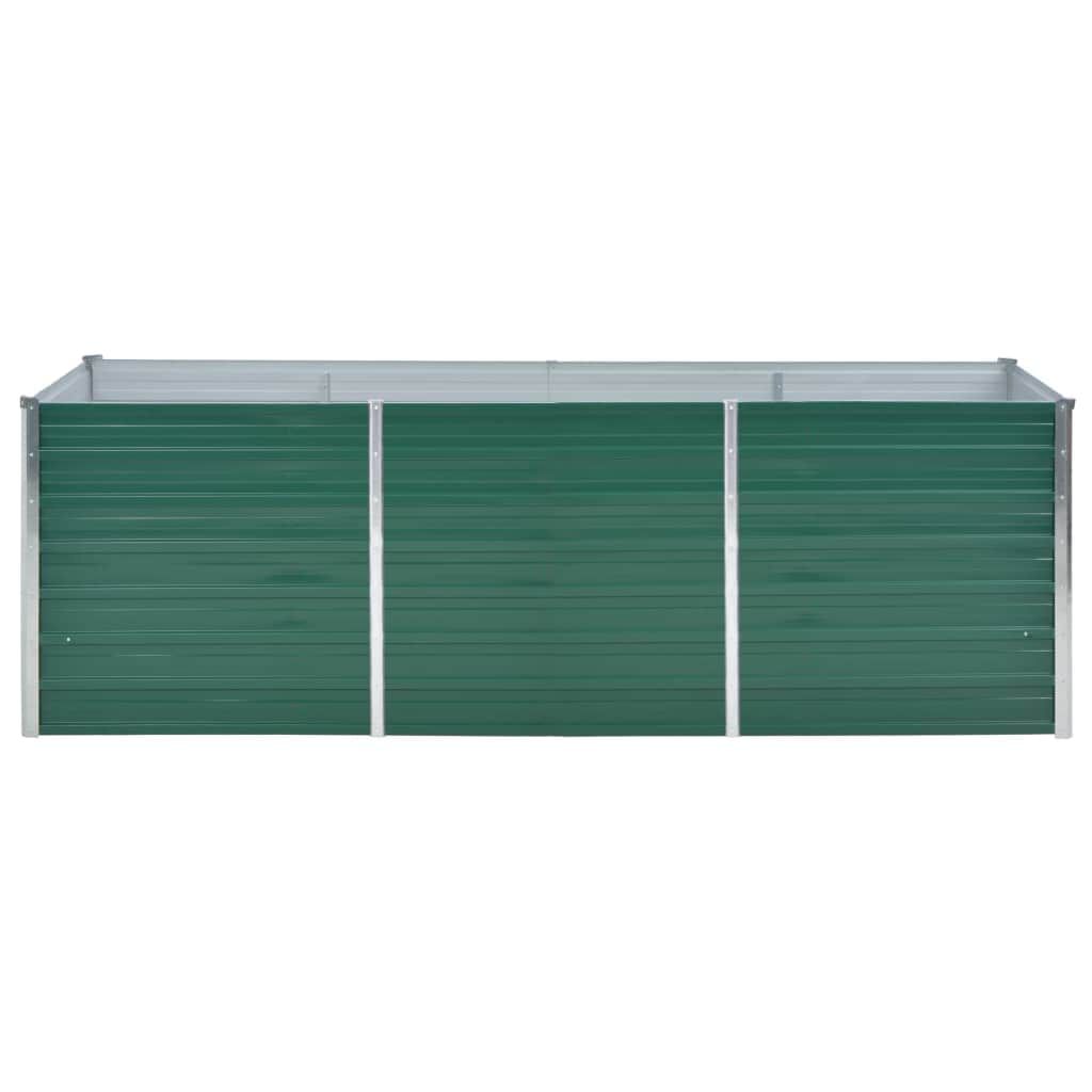 vidaXL Ζαρντινιέρα Υπερυψωμένη Πράσινη 240x80x77 εκ. Γαλβαν. Χάλυβας