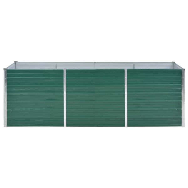 vidaXL Ζαρντινιέρα Υπερυψωμένη Πράσινη 240x80x77 εκ. Γαλβαν. Χάλυβας