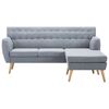 vidaXL Καναπές Γωνιακός Ανοιχτό Γκρι 171,5x138x81,5 εκ. Υφασμάτινος
