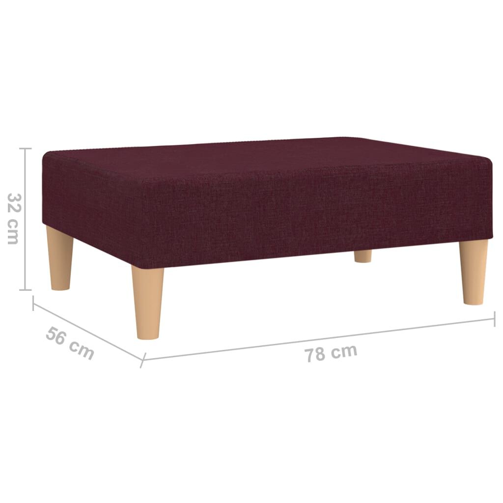 vidaXL Σκαμπό/Υποπόδιο Χρώμα Μοβ 78 x 56 x 32 εκ. Υφασμάτινο