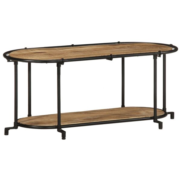 vidaXL Έπιπλο Τηλεόρασης 100x42x40 εκ. Μασίφ Ακατέργ. Ξύλο Μάνγκο