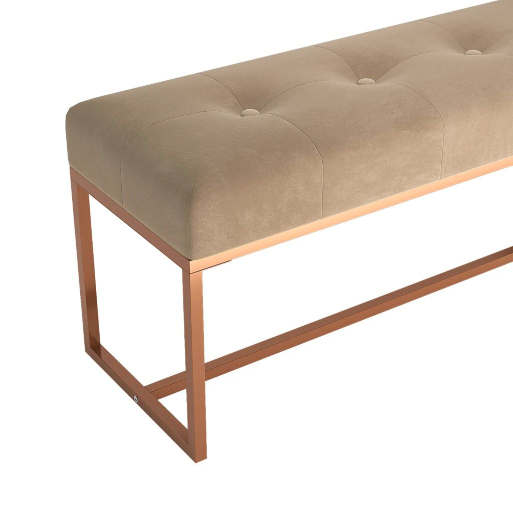 vidaXL Πάγκος Μπεζ 110x36x45 εκ. Βελούδινος