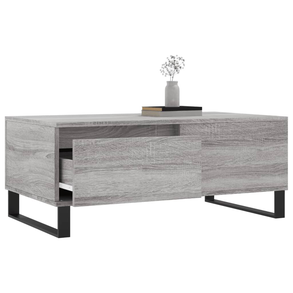 vidaXL Τραπεζάκι Σαλονιού Γκρι Sonoma 90x50x36,5εκ. Επεξεργασμένο Ξύλο