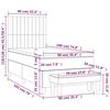 vidaXL &Kappa;&rho;&epsilon;&beta;ά&tau;&iota; Boxspring &mu;&epsilon; &Sigma;&tau;&rho;ώ&mu;&alpha; &Sigma;&kappa;&omicron;ύ&rho;&omicron; &Mu;&pi;&lambda;&epsilon; 90x190 &epsilon;&kappa;. &Beta;&epsilon;&lambda;&omicron;ύ&delta;&iota;&nu;&omicron;