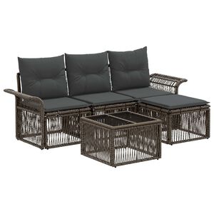 vidaXL &Sigma;&epsilon;&tau; &Kappa;&alpha;&nu;&alpha;&pi;έ &Kappa;ή&pi;&omicron;&upsilon; 5 pcs &Gamma;&kappa;&rho;&iota; &sigma;&upsilon;&nu;&theta;&epsilon;&tau;&iota;&kappa;ό &rho;&alpha;&tau;ά&nu;