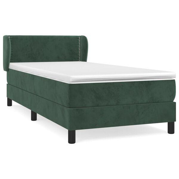 vidaXL &Kappa;&rho;&epsilon;&beta;ά&tau;&iota; Boxspring &mu;&epsilon; &Sigma;&tau;&rho;ώ&mu;&alpha; &Sigma;&kappa;&omicron;ύ&rho;&omicron; &Pi;&rho;ά&sigma;&iota;&nu;&omicron; 100x200&epsilon;&kappa;. &Beta;&epsilon;&lambda;&omicron;ύ&delta;&iota;&nu;&omicron;