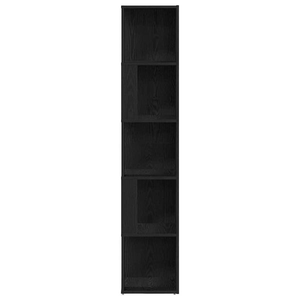 vidaXL Γωνιακά ράφια Μαύρη δρυς 33 x 33 x 164.5 cm Επεξεργασμένο ξύλο