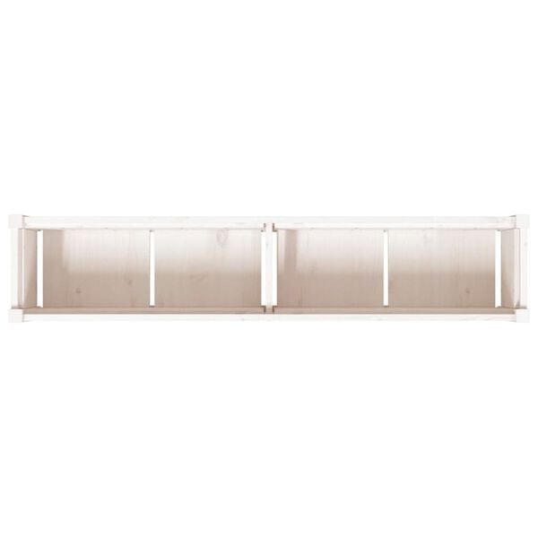 vidaXL Ζαρντινιέρα Λευκή 150 x 31 x 31 εκ. από Μασίφ Ξύλο Πεύκου