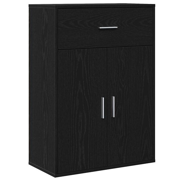 vidaXL Πλαϊνό γραφείο Μαύρη δρυς 79 x 38 x 80 εκ. Επεξεργασμένο ξύλο