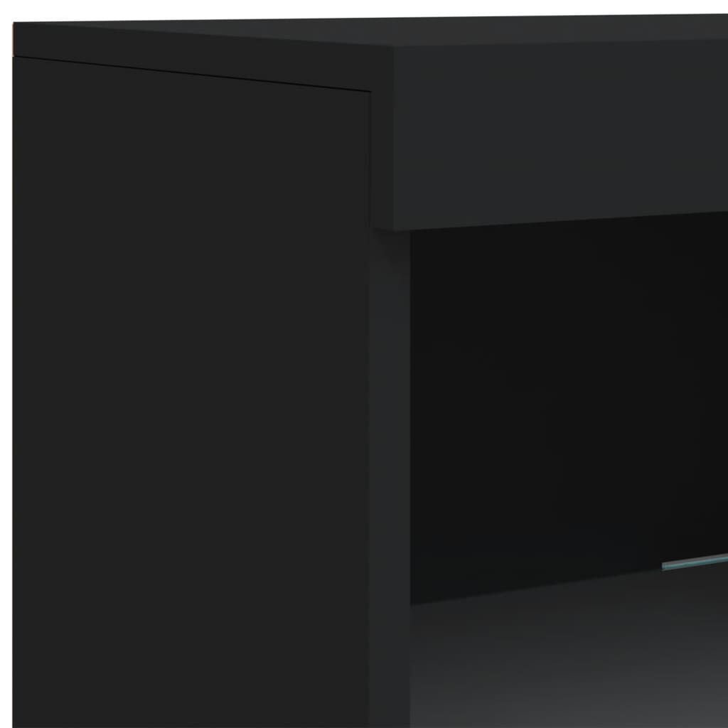 vidaXL Μπουφές με Φώτα LED Μαύρος 162 x 37 x 100 εκ.