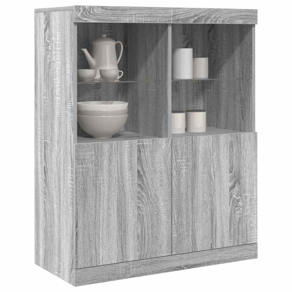 vidaXL Ντουλάπι Γκρι Sonoma 81x37x100 εκ. από Επεξεργασμένο Ξύλο
