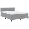 vidaXL Κρεβάτι box spring με στρώμα Ανοιχτό γκρι 140 x 190 cm ύφασμα