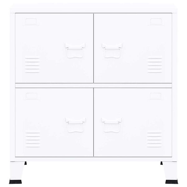 vidaXL Αρχειοθήκη Βιομηχανικού Στιλ Λευκή 75 x 40 x 80 εκ. Ατσάλινη