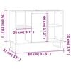 vidaXL Ντουλάπι Μπάνιου Γκρι Σκυροδέματος 80x33x60 εκ. Επεξ. Ξύλο
