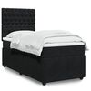 vidaXL Κρεβάτι Boxspring με Στρώμα Μαύρο 90x200 εκ. Βελούδινο