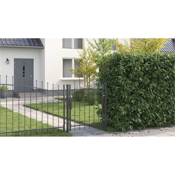 vidaXL Πύλη Κήπου με κλειδαριά Γκρι 100 x 100 cm Ατσάλι
