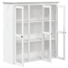 vidaXL Μπουφές BODO Λευκός 115,5x43x200,5 εκ. από Μασίφ Ξύλο Πεύκου