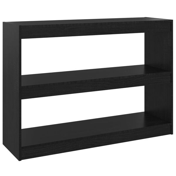 vidaXL Βιβλιοθήκη/Διαχωριστικό Χώρου Μαύρο 100x30x71,5 εκ. Ξύλο Πεύκου