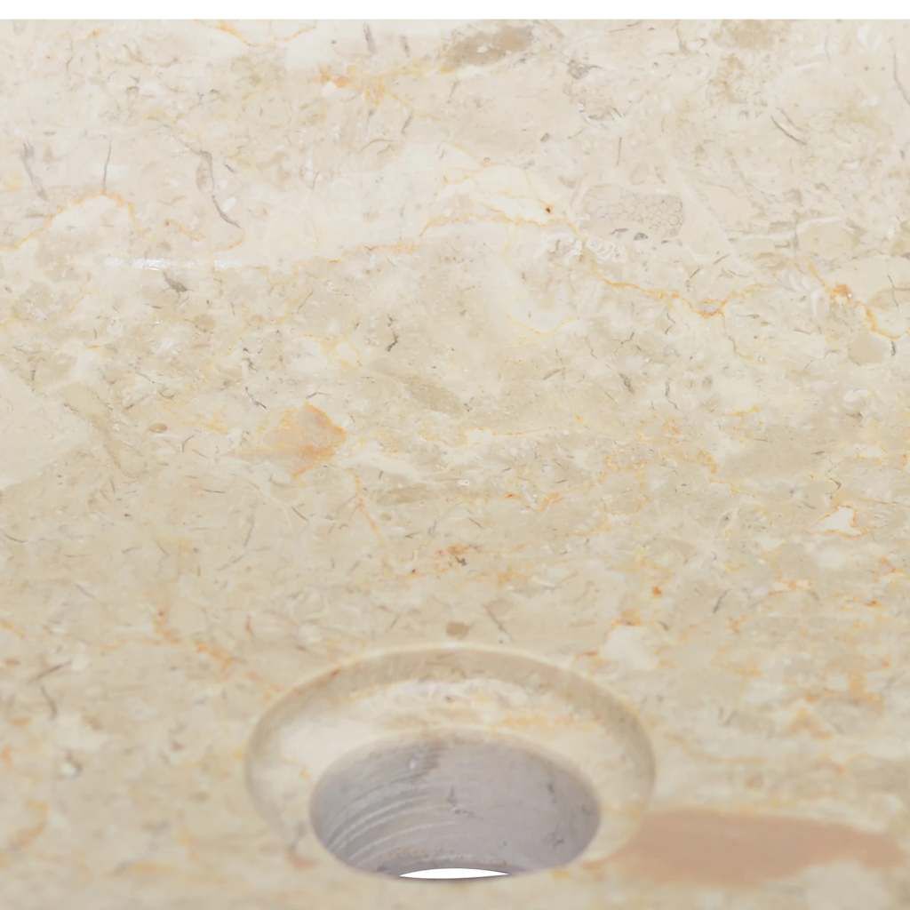vidaXL Νιπτήρας Κρεμ 50 x 35 x 10 εκ. Μαρμάρινος