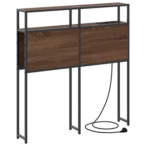 vidaXL Κεφαλάρι Αποθήκης με ράφι Καφέ δρυς 75 cm Επεξεργασμένο ξύλο