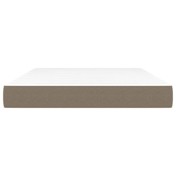 vidaXL Στρώμα με Pocket Springs Taupe 140 x 190 x 20 εκ. Υφασμάτινο