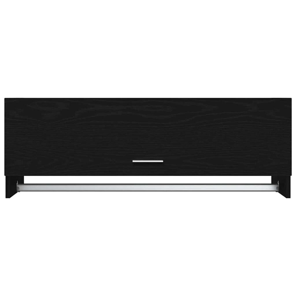 vidaXL Ντουλάπι με πόρτα Μαύρο 100 x 32.5 x 35 cm Επεξεργασμένο ξύλο