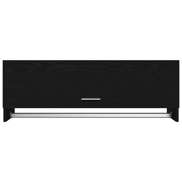 vidaXL Ντουλάπι με πόρτα Μαύρο 100 x 32.5 x 35 cm Επεξεργασμένο ξύλο