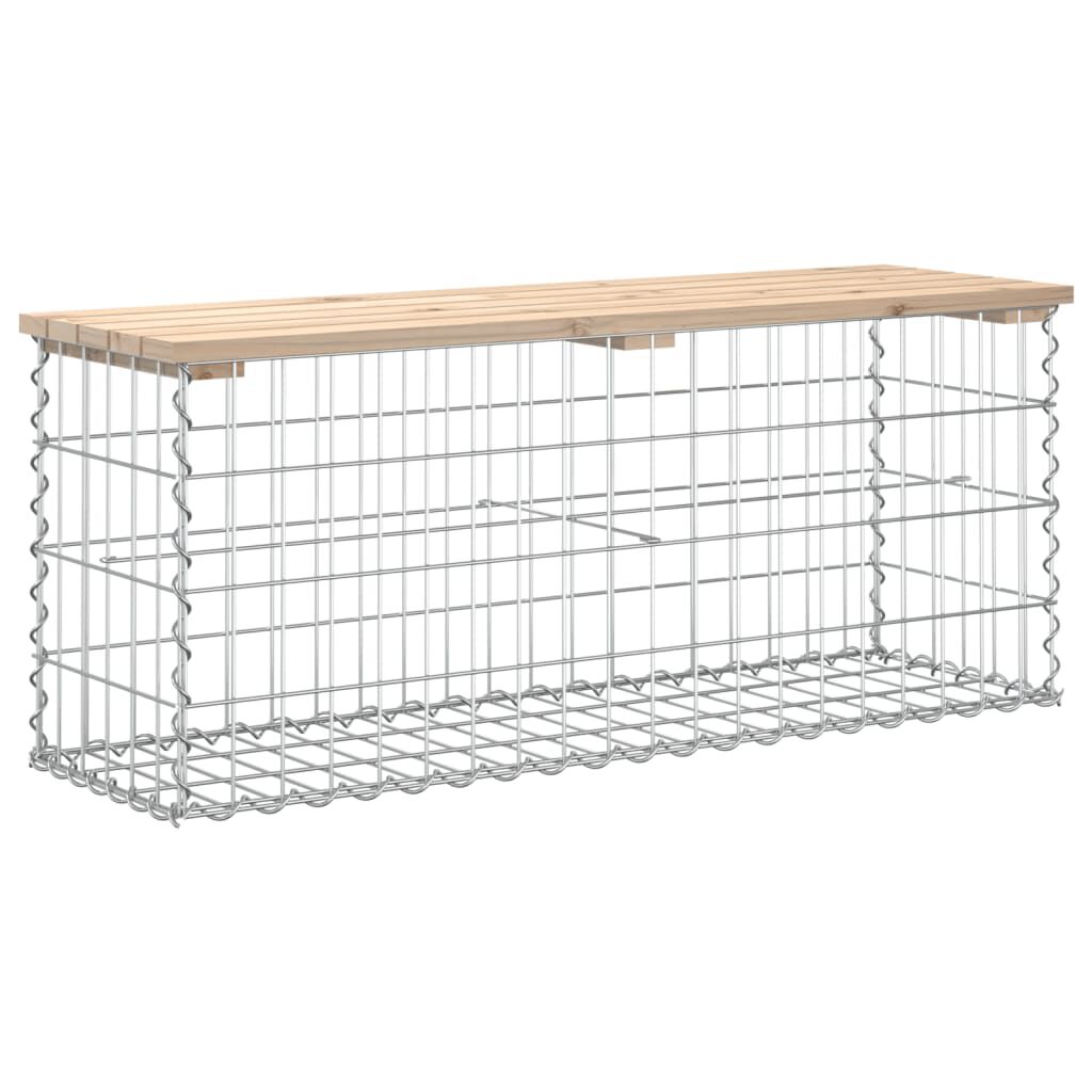 vidaXL Παγκάκι Κήπου Συρματοκιβώτιο 103x31,5x42 εκ. Μασίφ Ξύλο Πεύκου