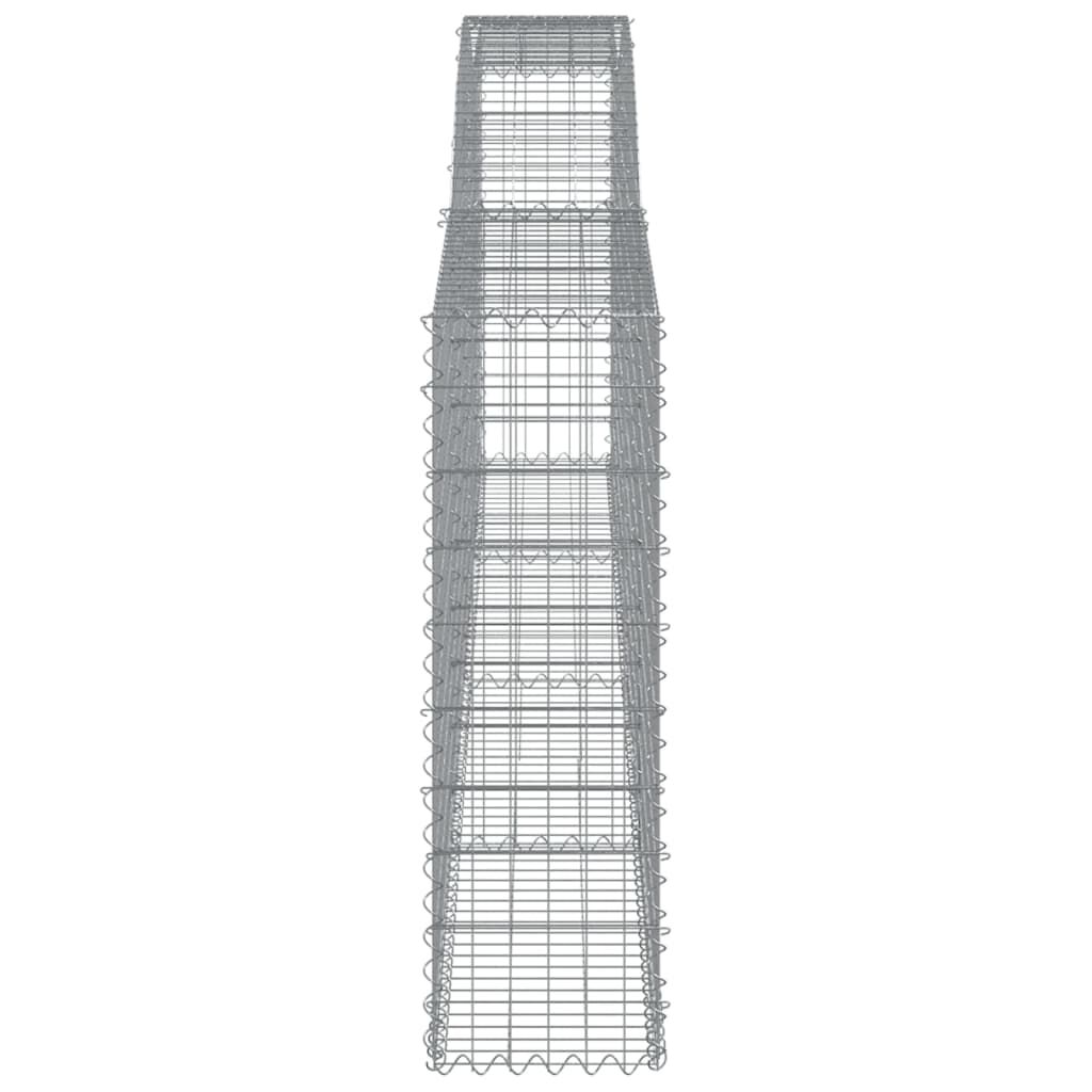 vidaXL Συρματοκιβώτια Τοξωτά 8 τεμ. 400x30x100/120 εκ. Γαλβαν. Ατσάλι