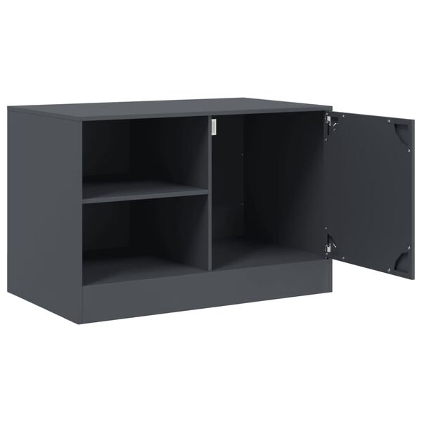 vidaXL Έπιπλο Τηλεόρασης Ανθρακί 67x39x44 εκ. από Χάλυβα