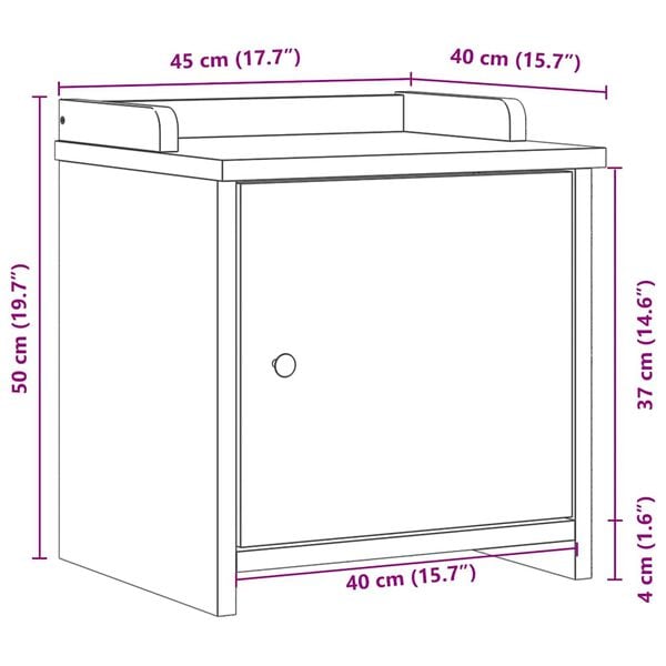vidaXL Πάγκος διαδρόμου "SANDNES" 45x40x50 εκ.Πεύκο μασίφ ξύλο
