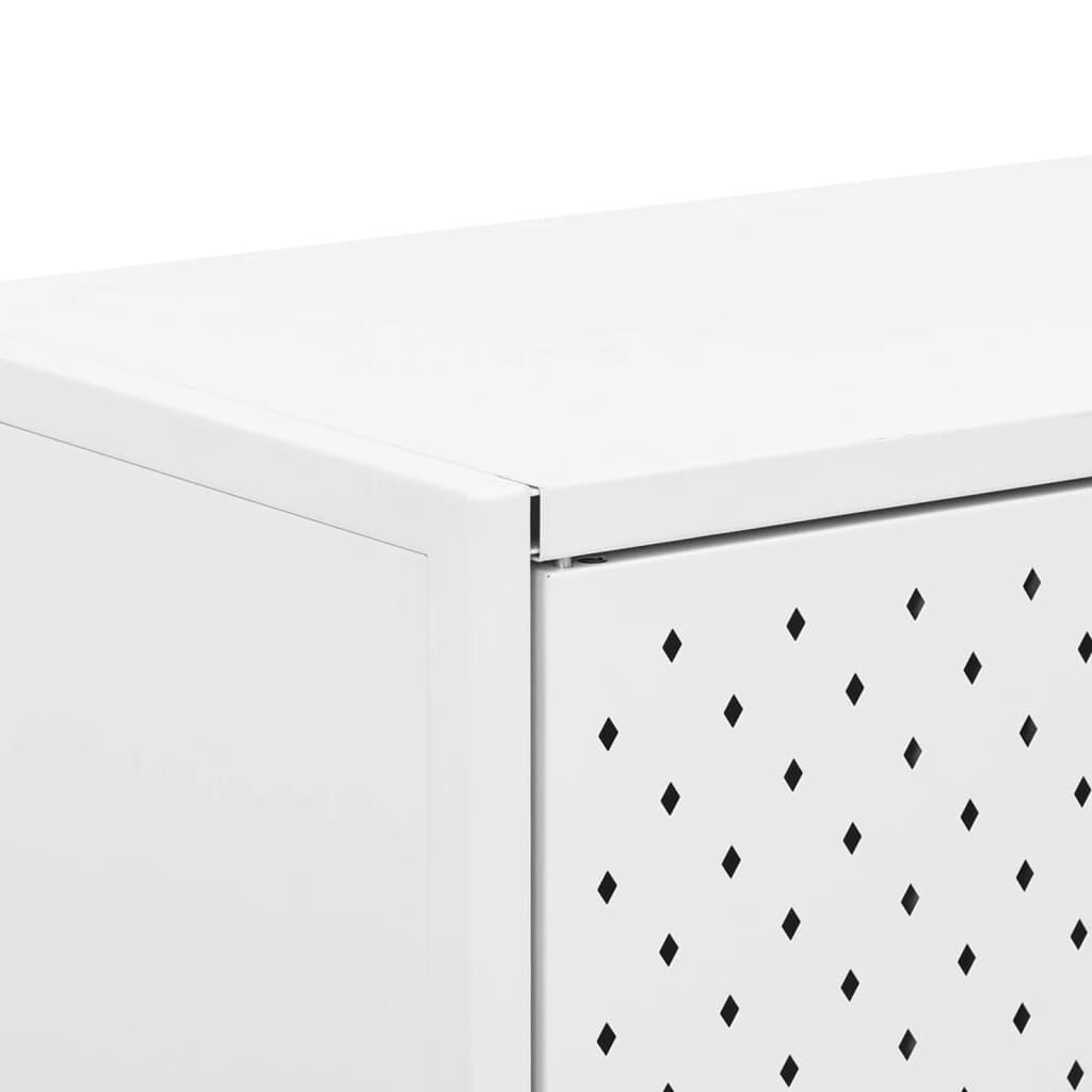 vidaXL Μπουφές Λευκός 105 x 35 x 75 εκ. από Ατσάλι